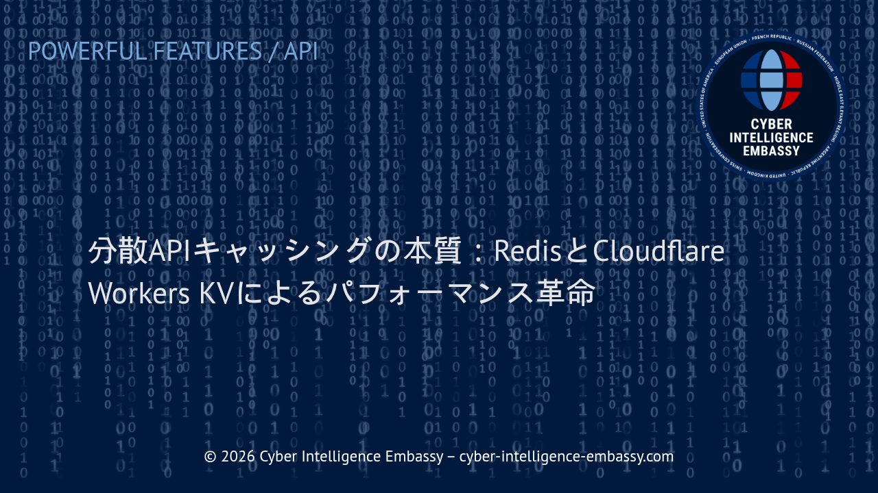分散APIキャッシングの本質：RedisとCloudflare Workers KVによるパフォーマンス革命