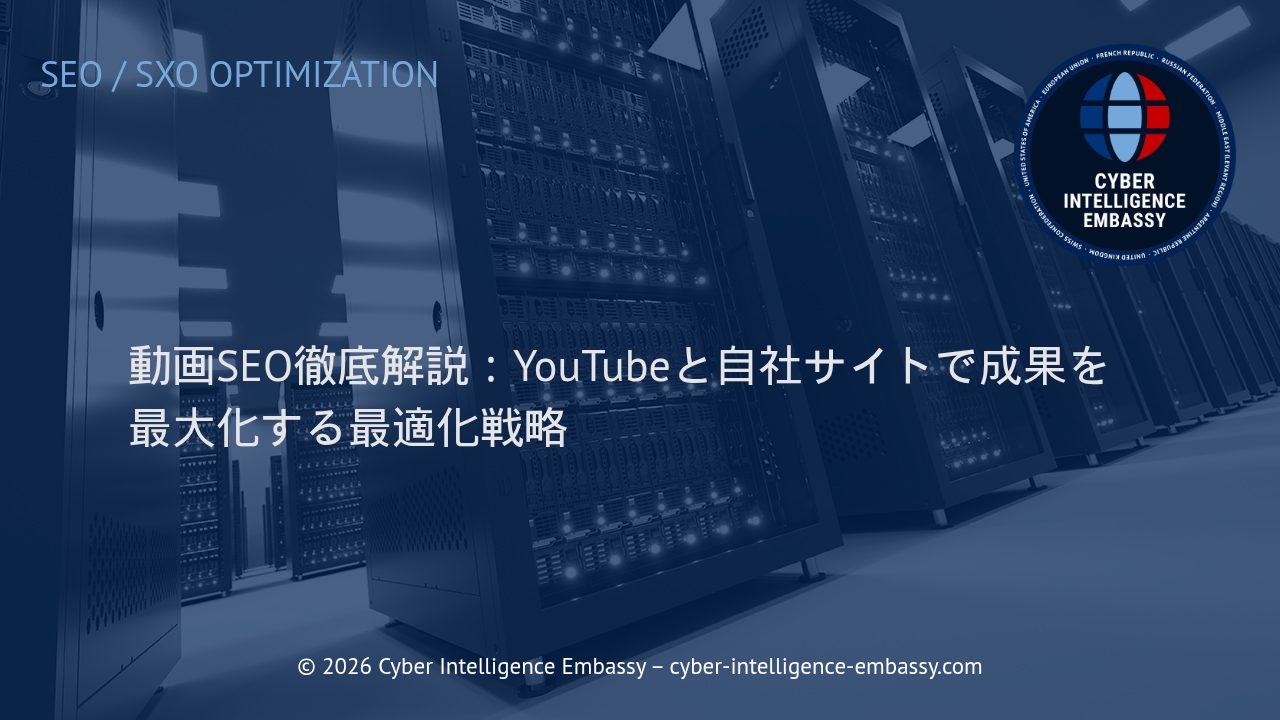 動画SEO徹底解説：YouTubeと自社サイトで成果を最大化する最適化戦略