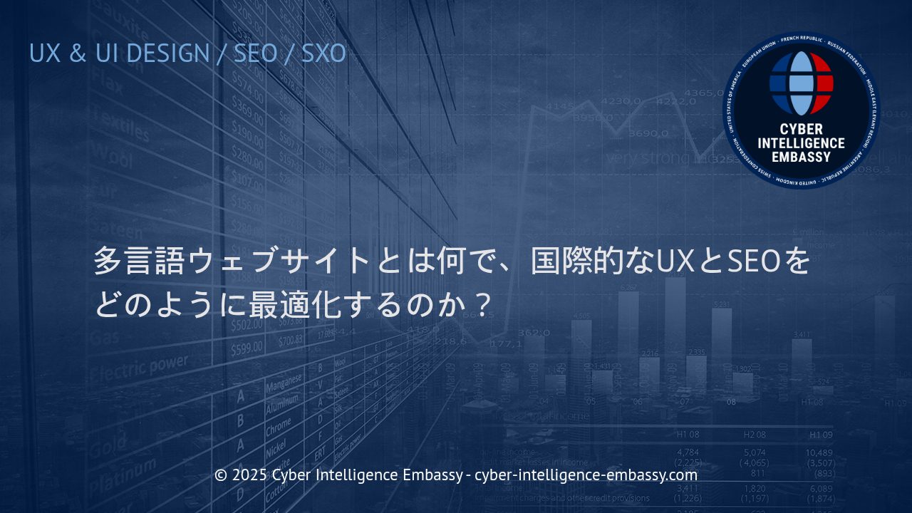 多言語ウェブサイト戦略：グローバルUXとSEO最適化の実践ガイド