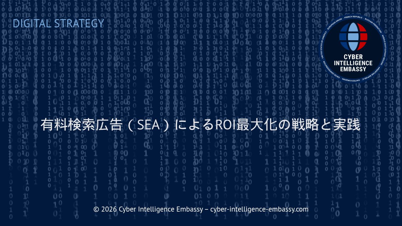 有料検索広告（SEA）によるROI最大化の戦略と実践