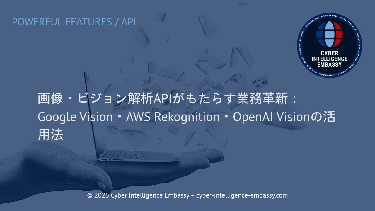 画像・ビジョン解析APIがもたらす業務革新：Google Vision・AWS Rekognition・OpenAI Visionの活用法