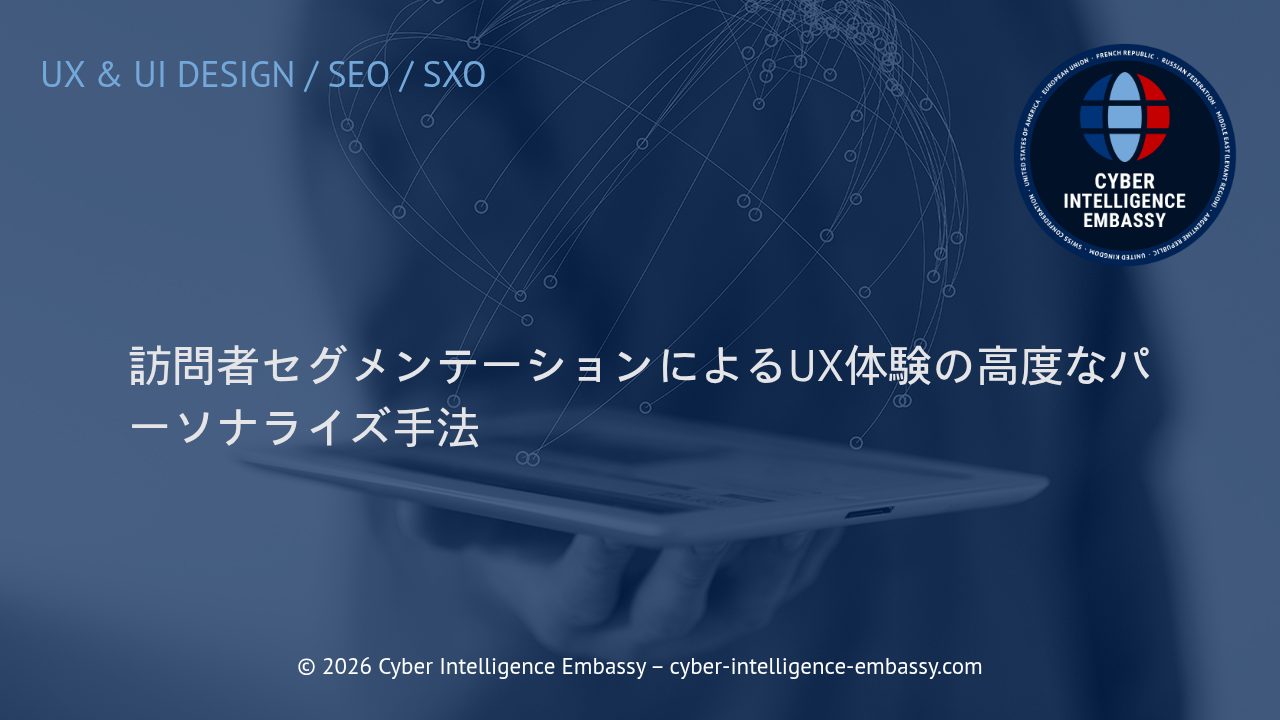訪問者セグメンテーションによるUX体験の高度なパーソナライズ手法