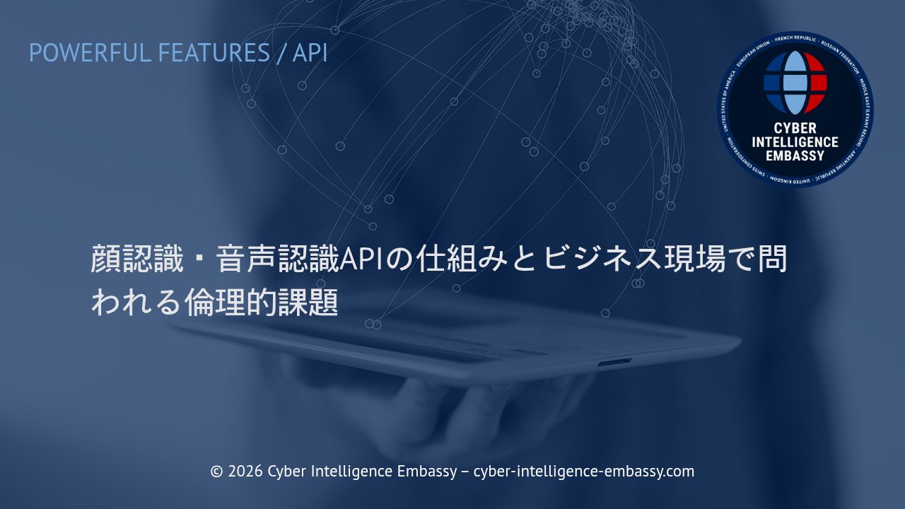 顔認識・音声認識APIの仕組みとビジネス現場で問われる倫理的課題