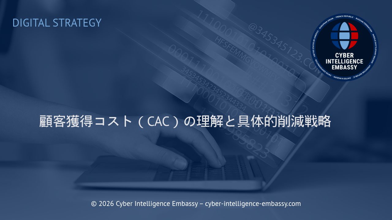 顧客獲得コスト（CAC）の理解と具体的削減戦略