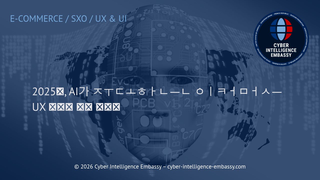 2025년, AI가 주도하는 이커머스 UX 혁명의 핵심 트렌드