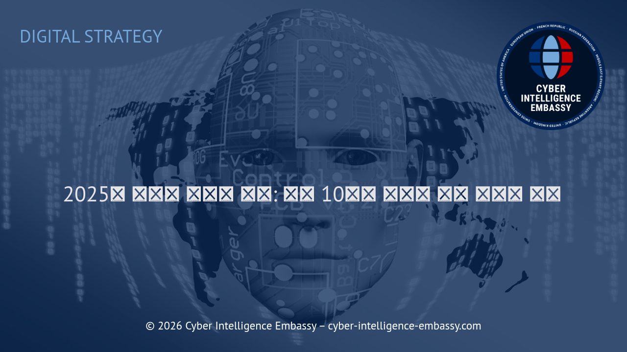 2025년 디지털 전략의 혁신: 미래 10년을 주도할 핵심 트렌드 분석