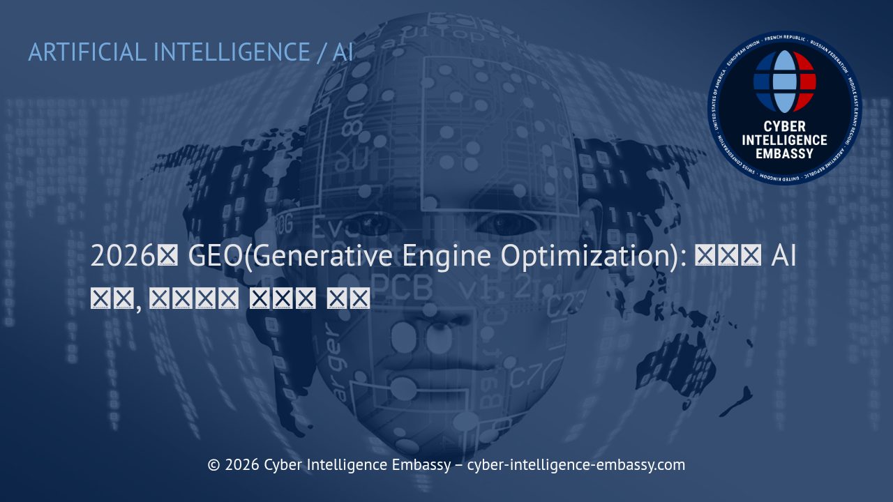 2026년 GEO(Generative Engine Optimization): 생성형 AI 시대, 웹사이트 최적화 전략