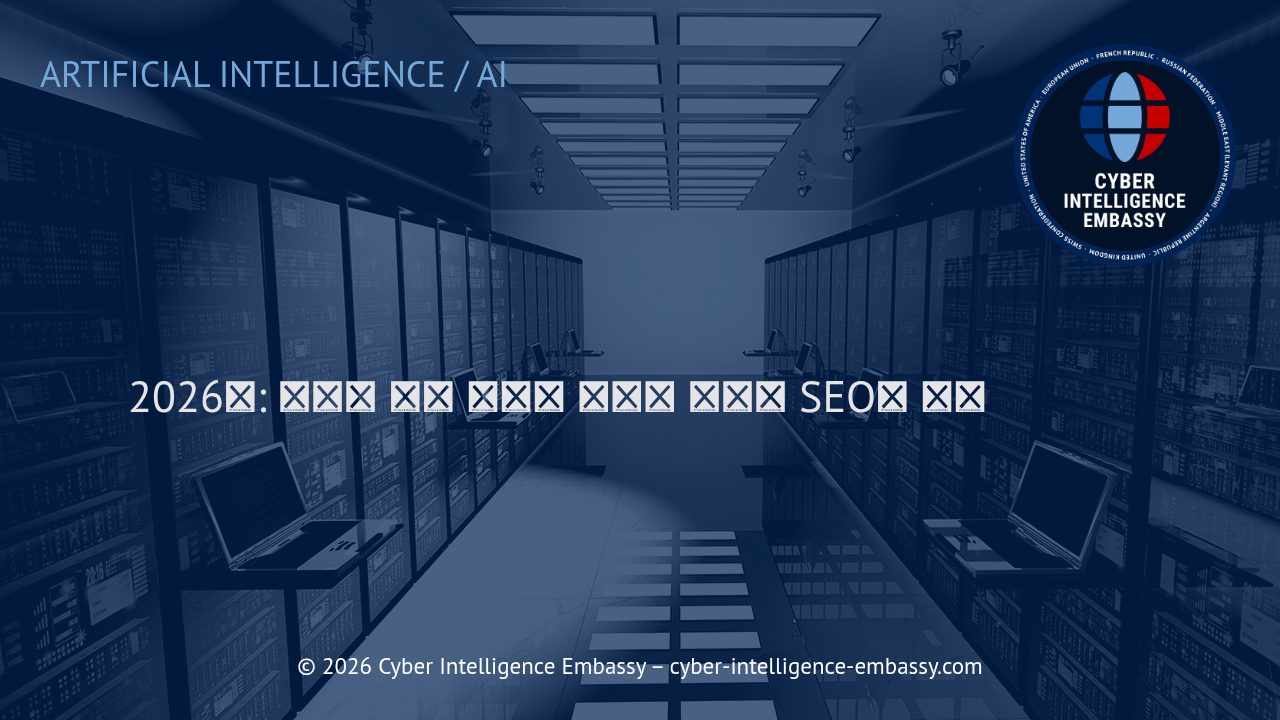 2026년: 대화형 엔진 최적화 시대의 도래와 SEO의 진화