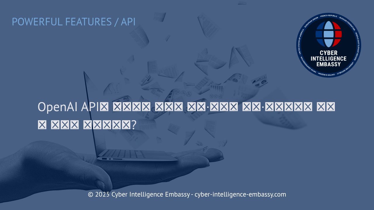 OpenAI API: 비즈니스 혁신을 이끄는 차세대 인공지능 솔루션 활용법