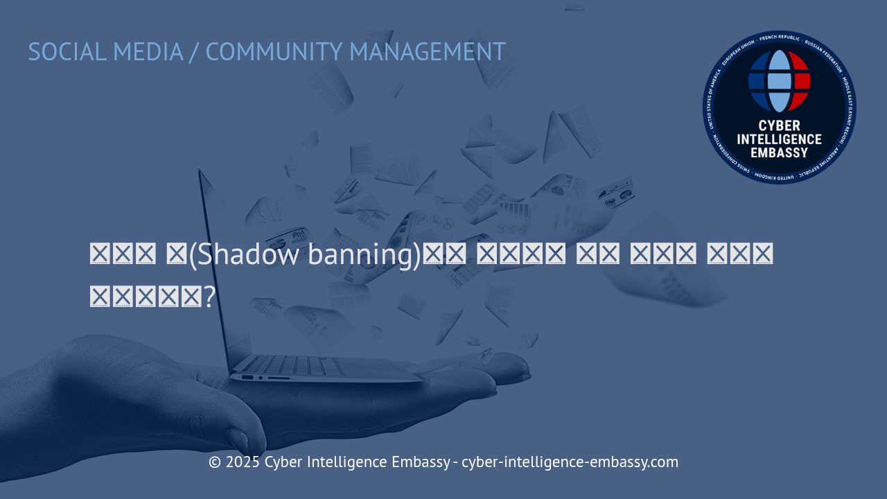 섀도우 밴(Shadow Banning): 원인, 영향, 그리고 예방 전략