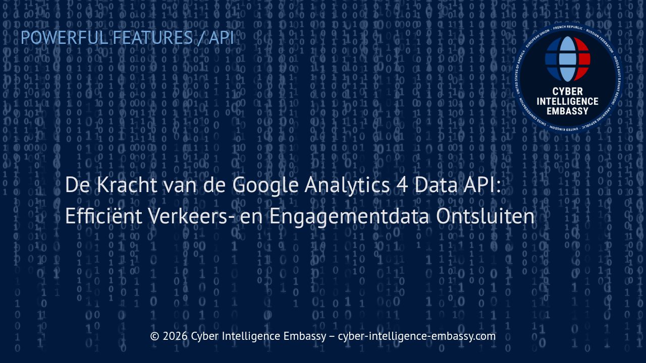 De Kracht van de Google Analytics 4 Data API: Efficiënt Verkeers- en Engagementdata Ontsluiten
