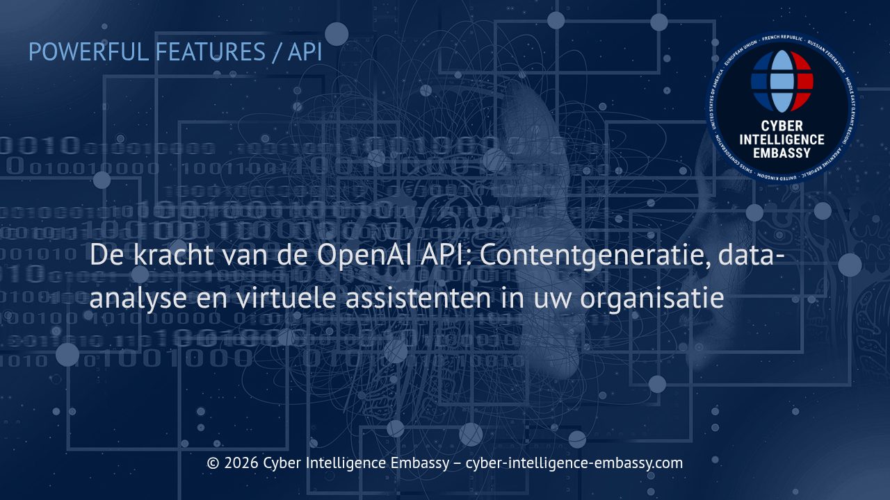 De kracht van de OpenAI API: Contentgeneratie, data-analyse en virtuele assistenten in uw organisatie