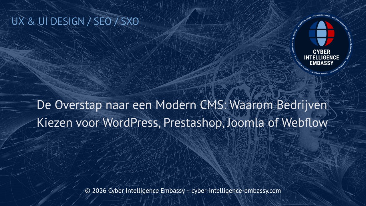 De Overstap naar een Modern CMS: Waarom Bedrijven Kiezen voor WordPress, Prestashop, Joomla of Webflow