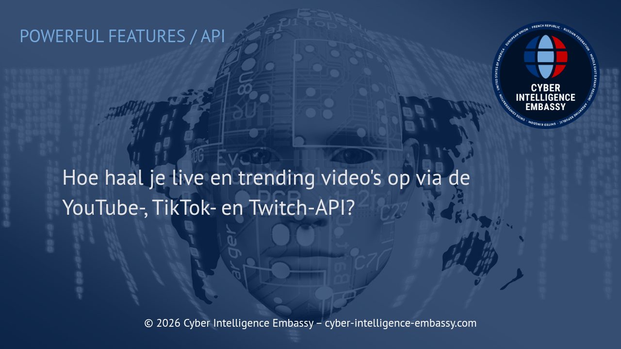 Hoe haal je live en trending video's op via de YouTube-, TikTok- en Twitch-API?