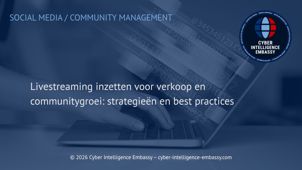 Livestreaming inzetten voor verkoop en communitygroei: strategieën en best practices