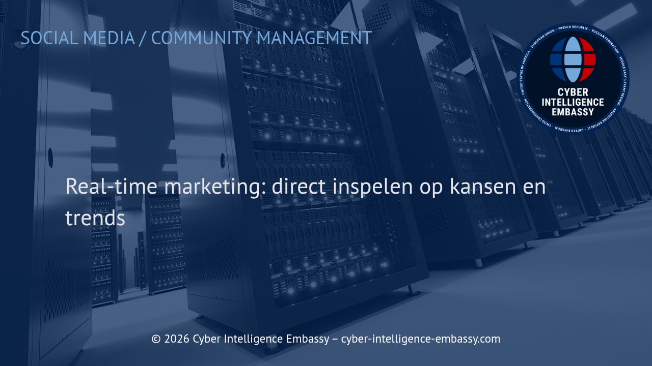 Real-time marketing: direct inspelen op kansen en trends