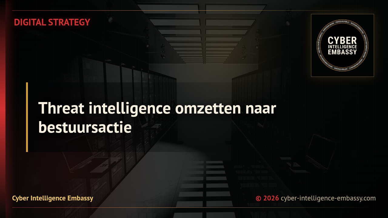 Threat intelligence omzetten naar bestuursactie