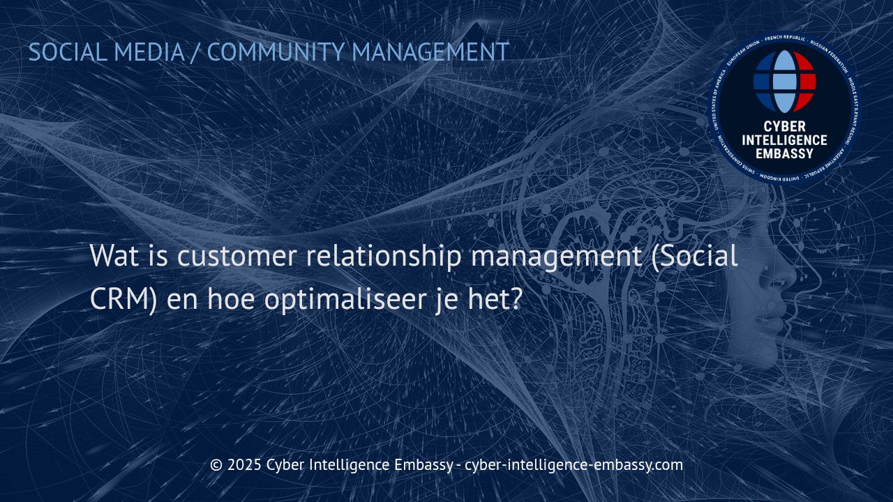 Customer Relationship Management in het Digitale Tijdperk: De Kracht van Social CRM