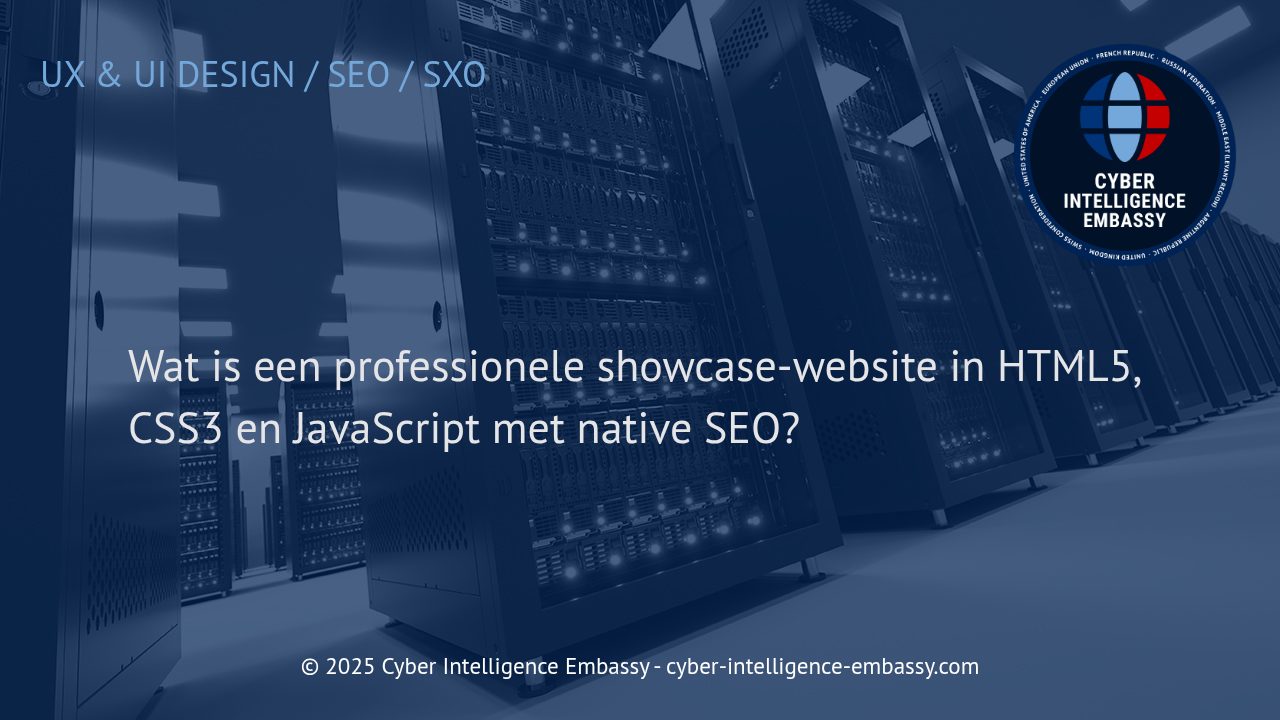 Het belang van een professionele showcase-website met HTML5, CSS3, JavaScript en native SEO