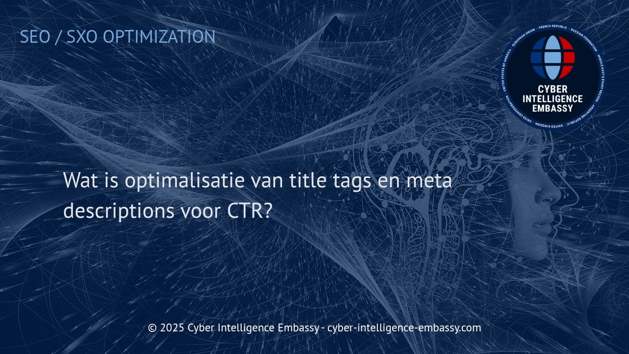 Effectieve Title Tags en Meta Descriptions: Zo Vergroot U de Click-Through Rate (CTR)