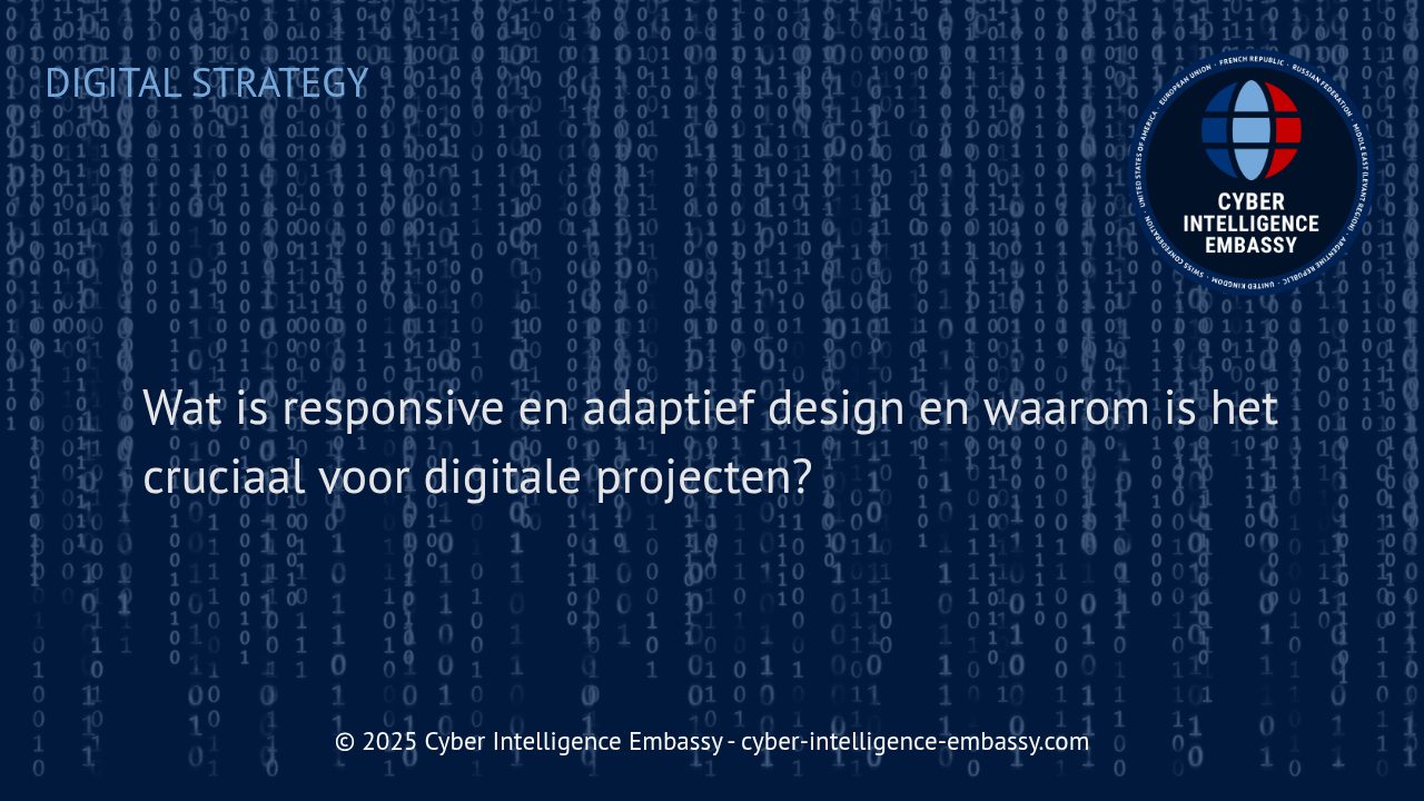 De Kracht van Responsive en Adaptief Design voor Succesvolle Digitale Projecten