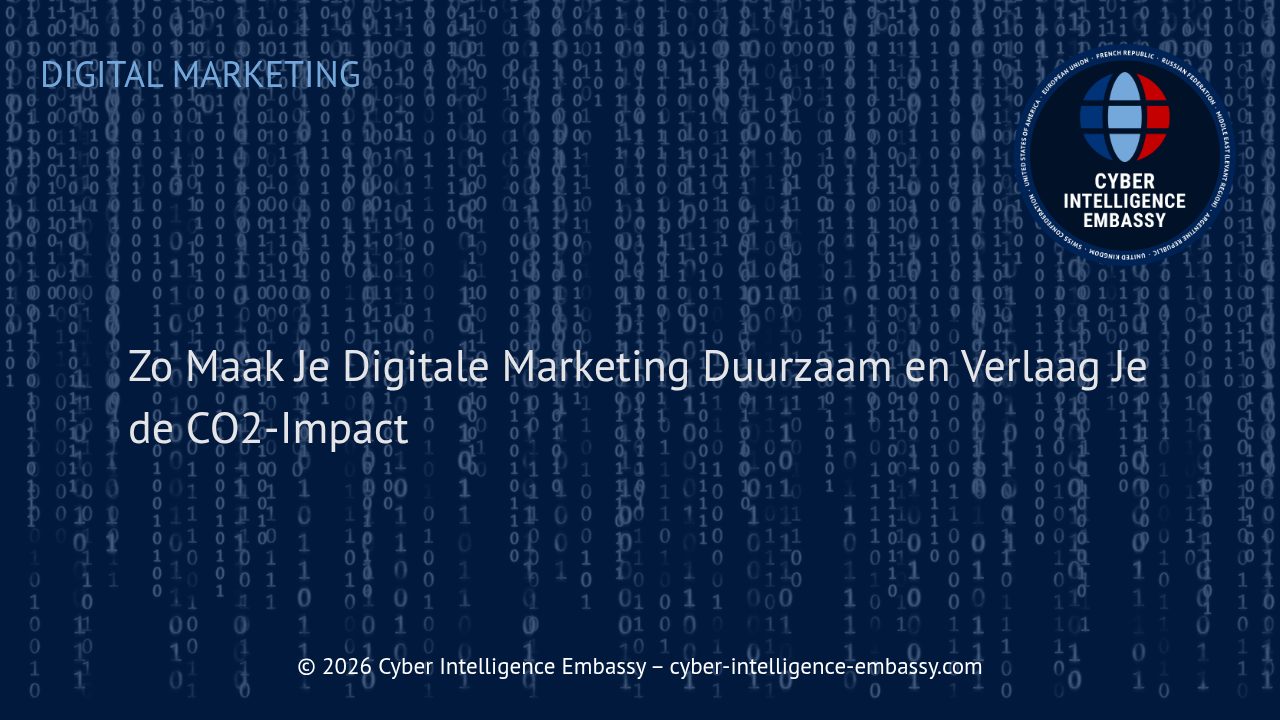Zo Maak Je Digitale Marketing Duurzaam en Verlaag Je de CO2-Impact