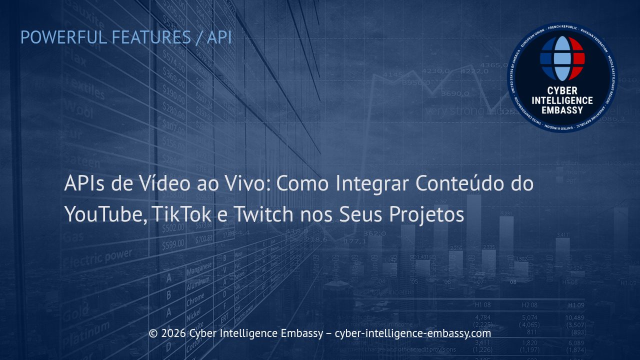 APIs de Vídeo ao Vivo: Como Integrar Conteúdo do YouTube, TikTok e Twitch nos Seus Projetos