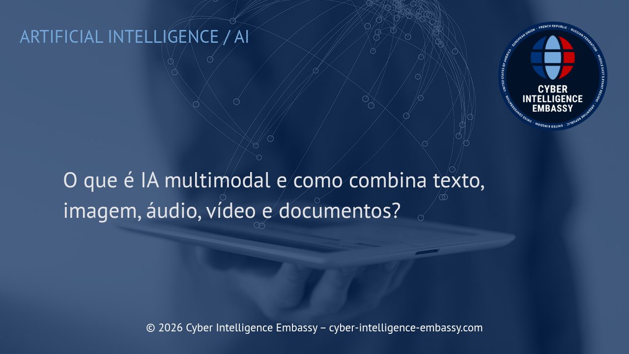O que é IA multimodal e como combina texto, imagem, áudio, vídeo e documentos?