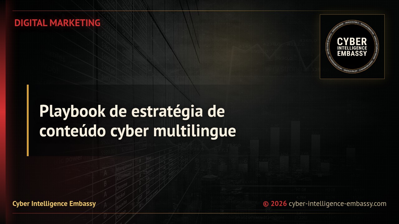 Playbook de estratégia de conteúdo cyber multilingue