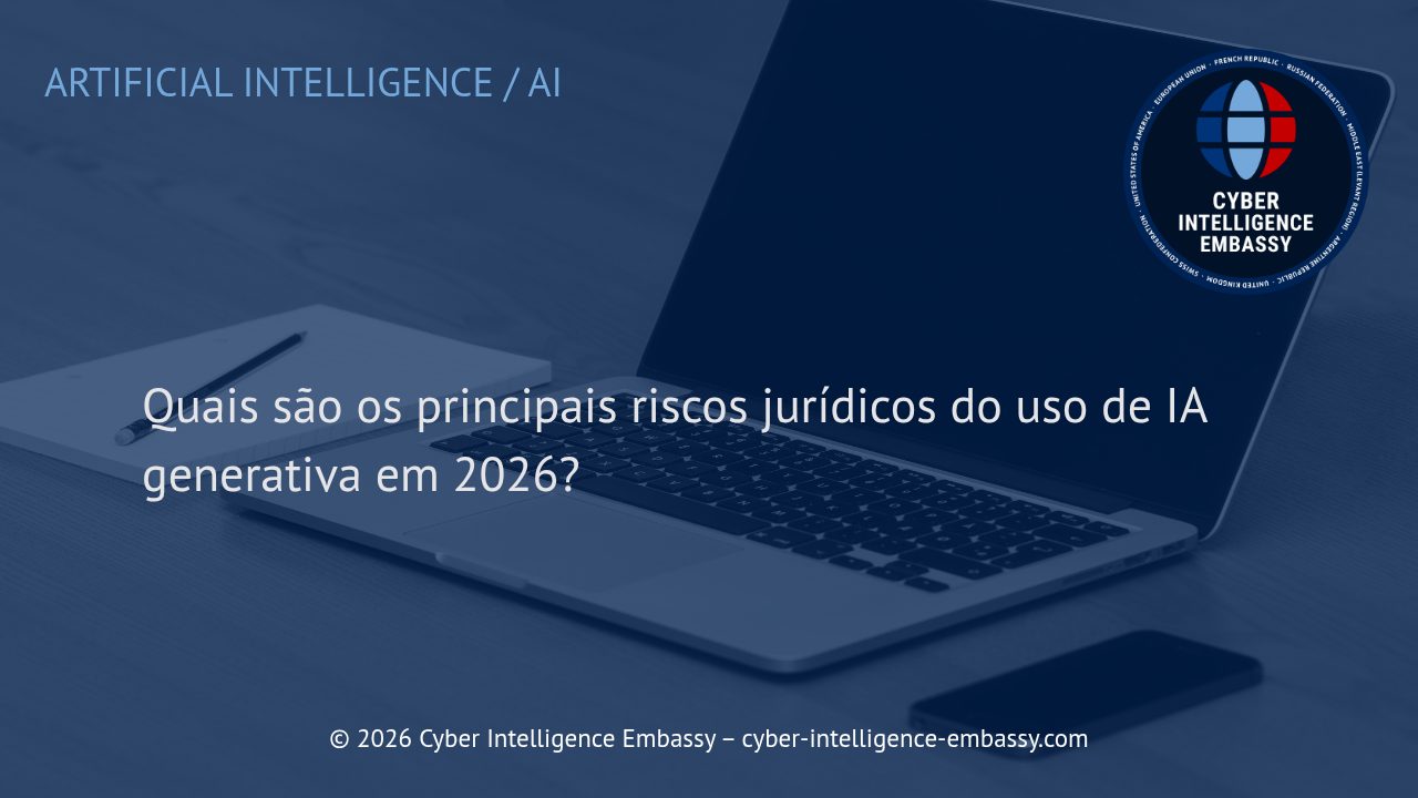Quais são os principais riscos jurídicos do uso de IA generativa em 2026?