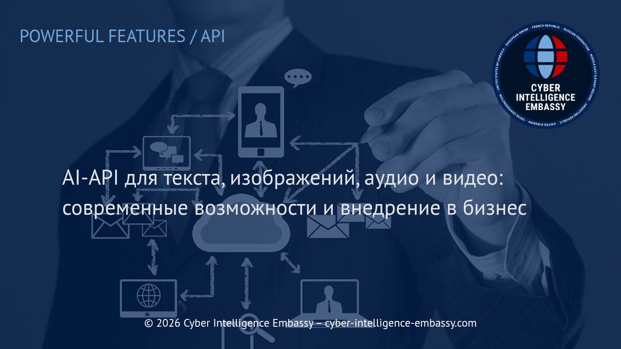 AI-API для текста, изображений, аудио и видео: современные возможности и внедрение в бизнес