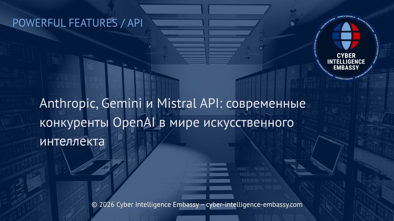 Anthropic, Gemini и Mistral API: современные конкуренты OpenAI в мире искусственного интеллекта