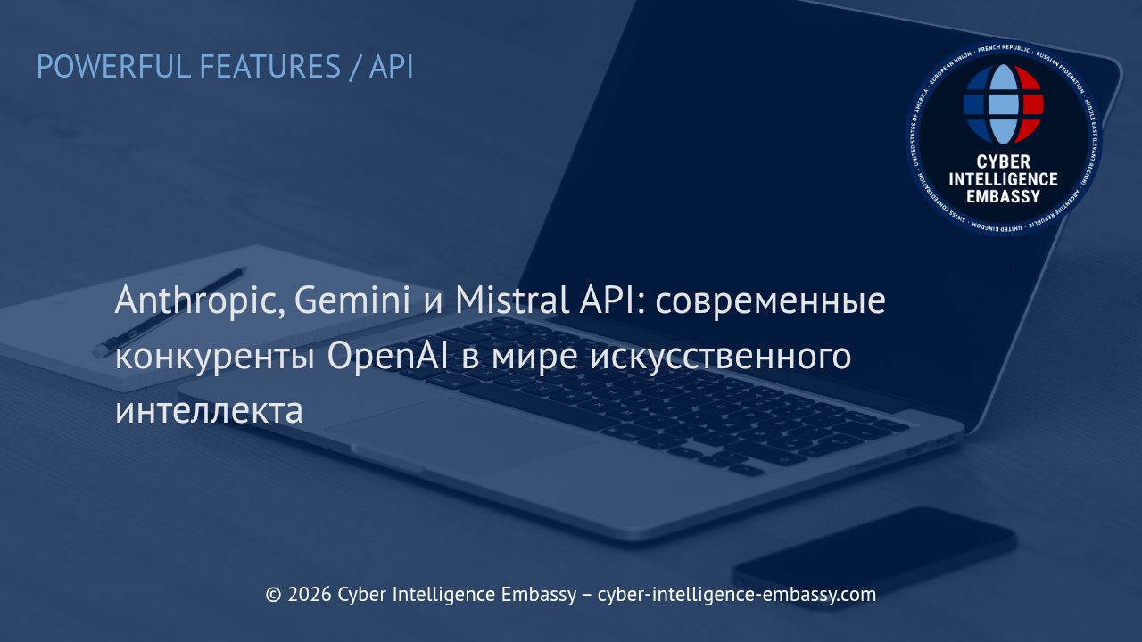 Anthropic, Gemini и Mistral API: современные конкуренты OpenAI в мире искусственного интеллекта
