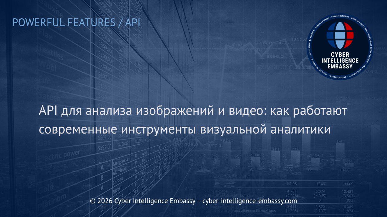 API для анализа изображений и видео: как работают современные инструменты визуальной аналитики