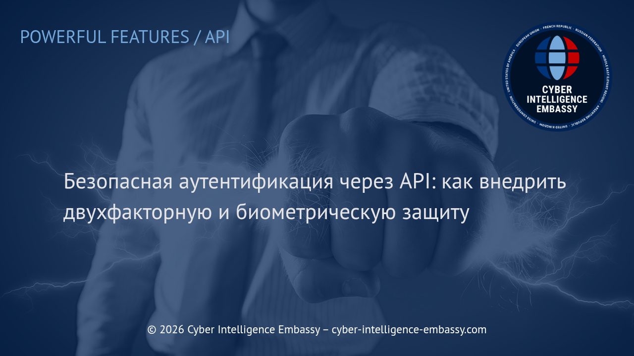 Безопасная аутентификация через API: как внедрить двухфакторную и биометрическую защиту