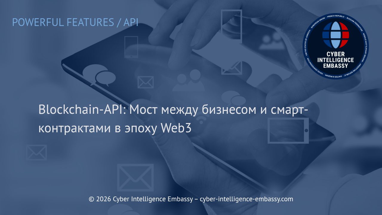 Blockchain-API: Мост между бизнесом и смарт-контрактами в эпоху Web3