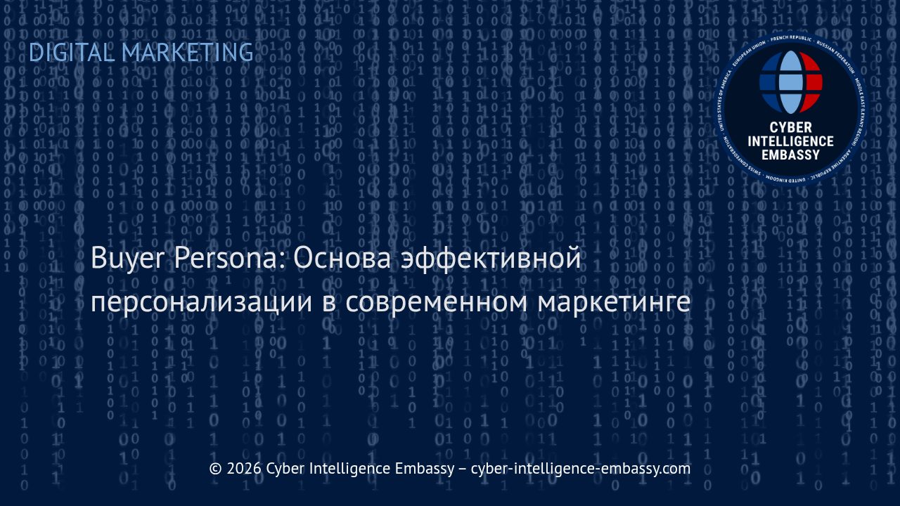 Buyer Persona: Основа эффективной персонализации в современном маркетинге