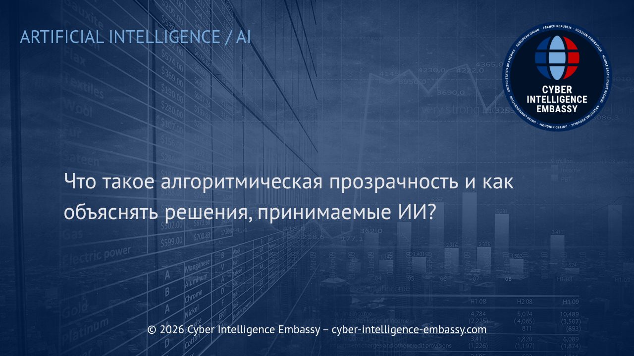 Что такое алгоритмическая прозрачность и как объяснять решения, принимаемые ИИ?