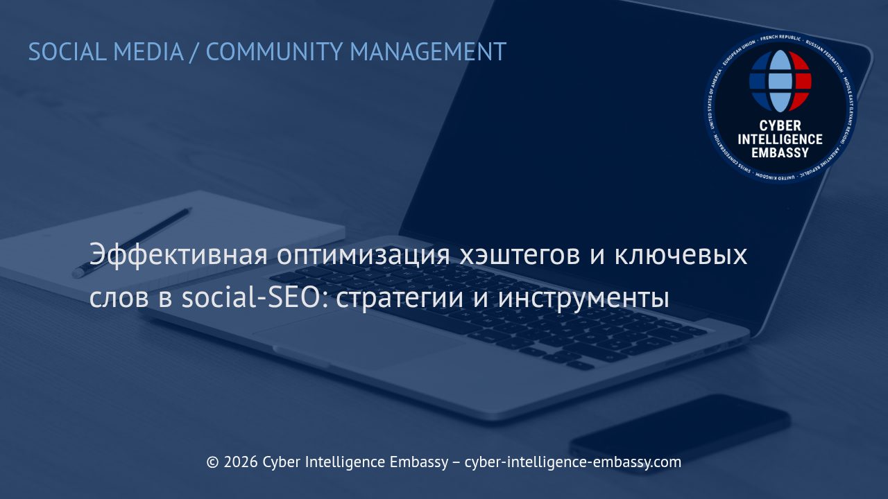 Эффективная оптимизация хэштегов и ключевых слов в social-SEO: стратегии и инструменты