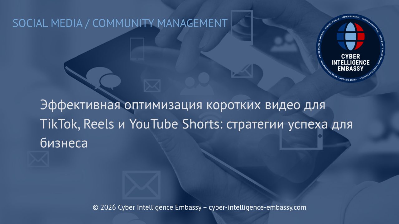 Эффективная оптимизация коротких видео для TikTok, Reels и YouTube Shorts: стратегии успеха для бизнеса