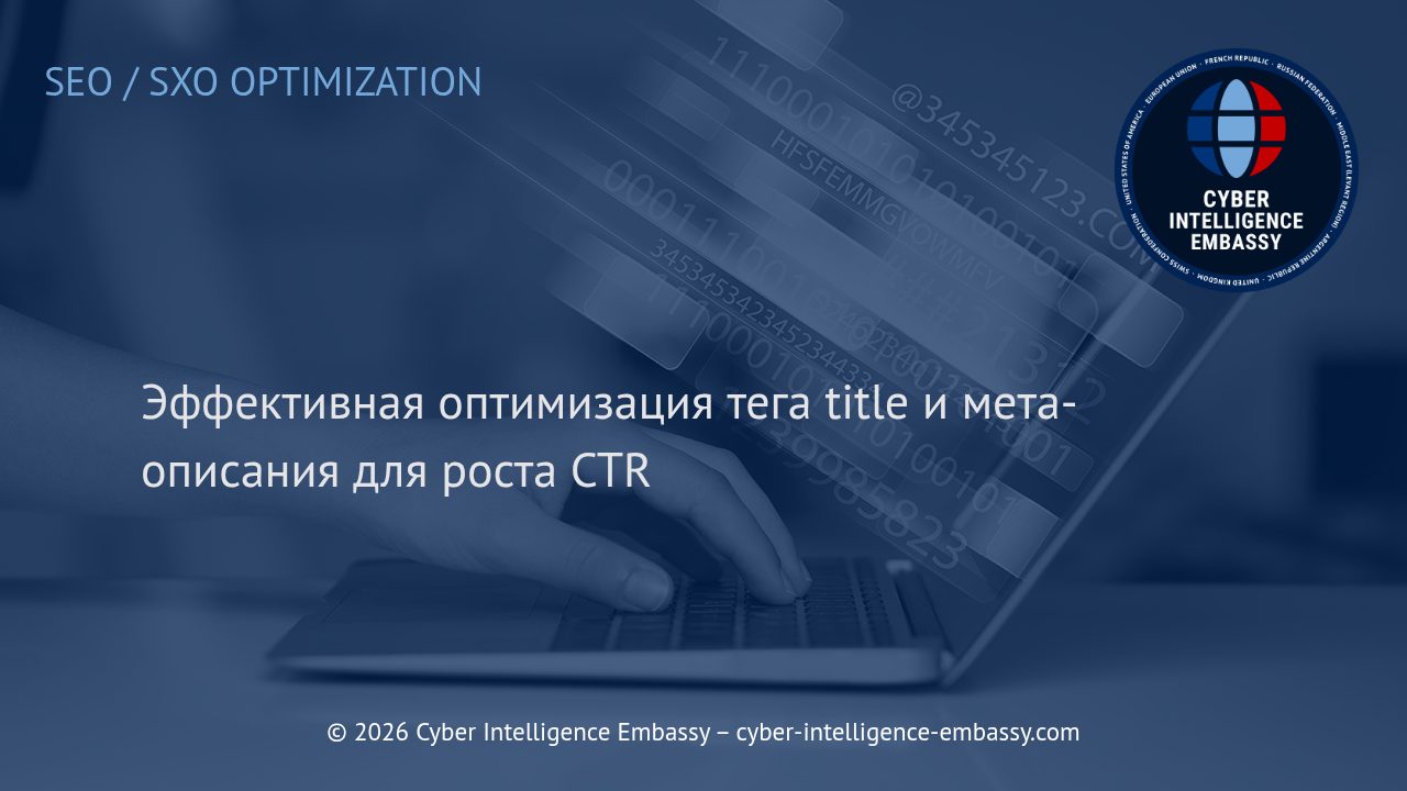 Эффективная оптимизация тега title и мета-описания для роста CTR