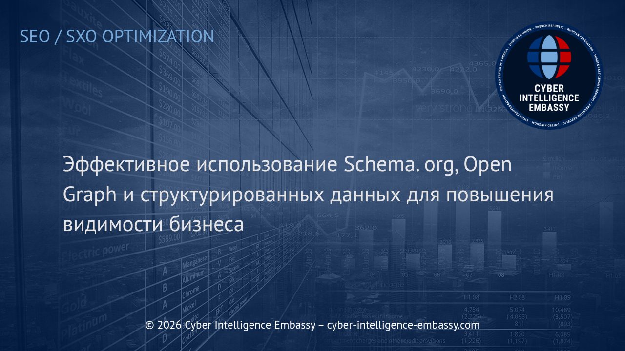 Эффективное использование Schema. org, Open Graph и структурированных данных для повышения видимости бизнеса