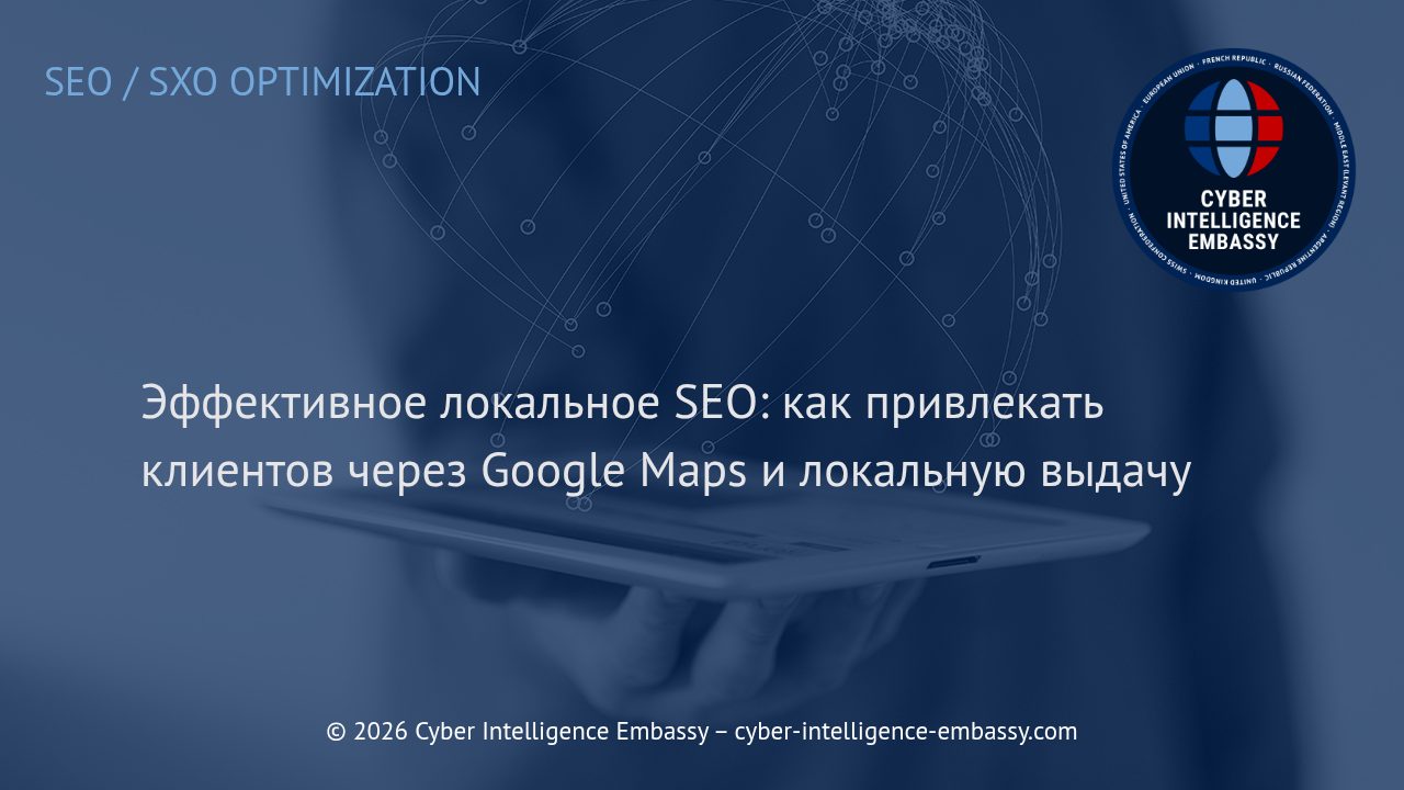 Эффективное локальное SEO: как привлекать клиентов через Google Maps и локальную выдачу