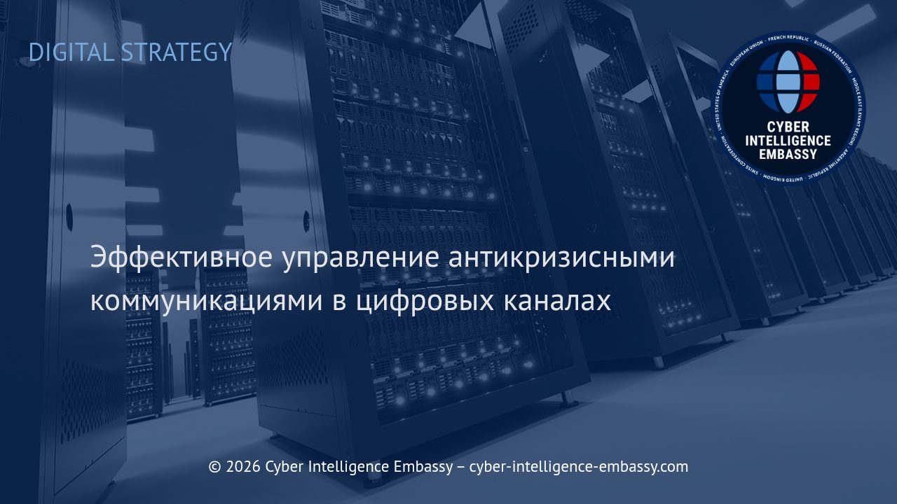 Эффективное управление антикризисными коммуникациями в цифровых каналах