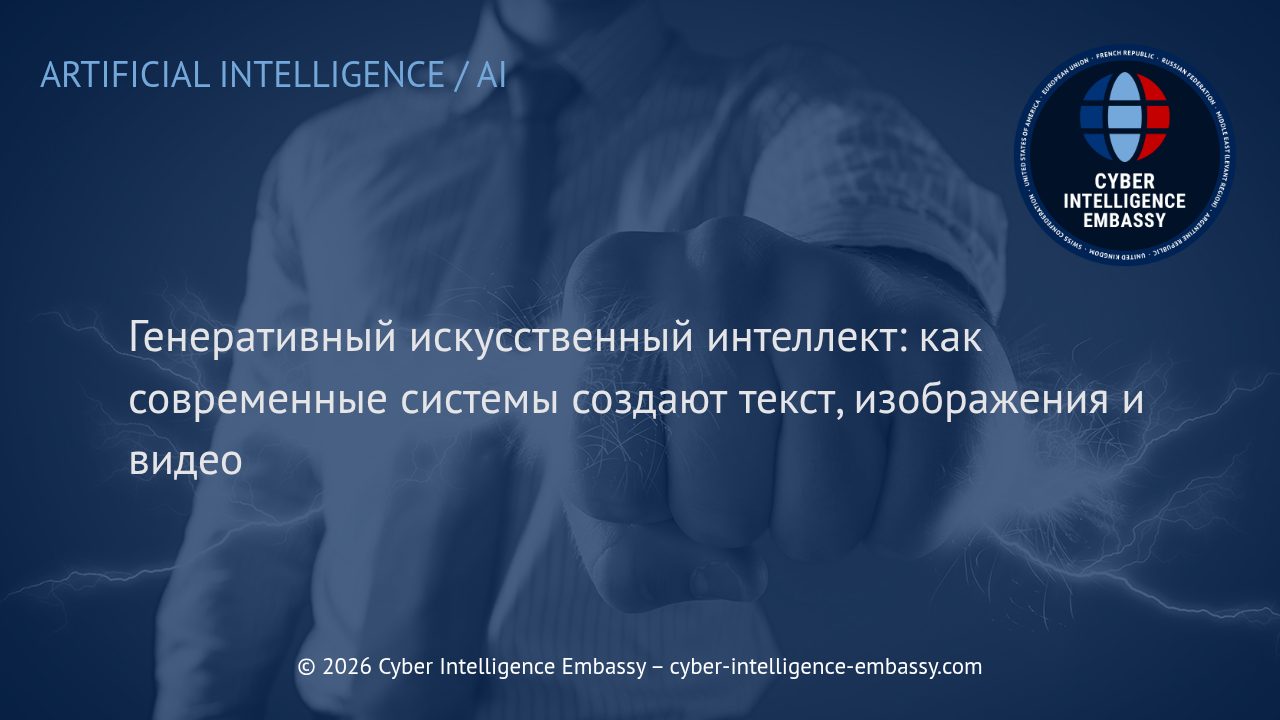 Генеративный искусственный интеллект: как современные системы создают текст, изображения и видео