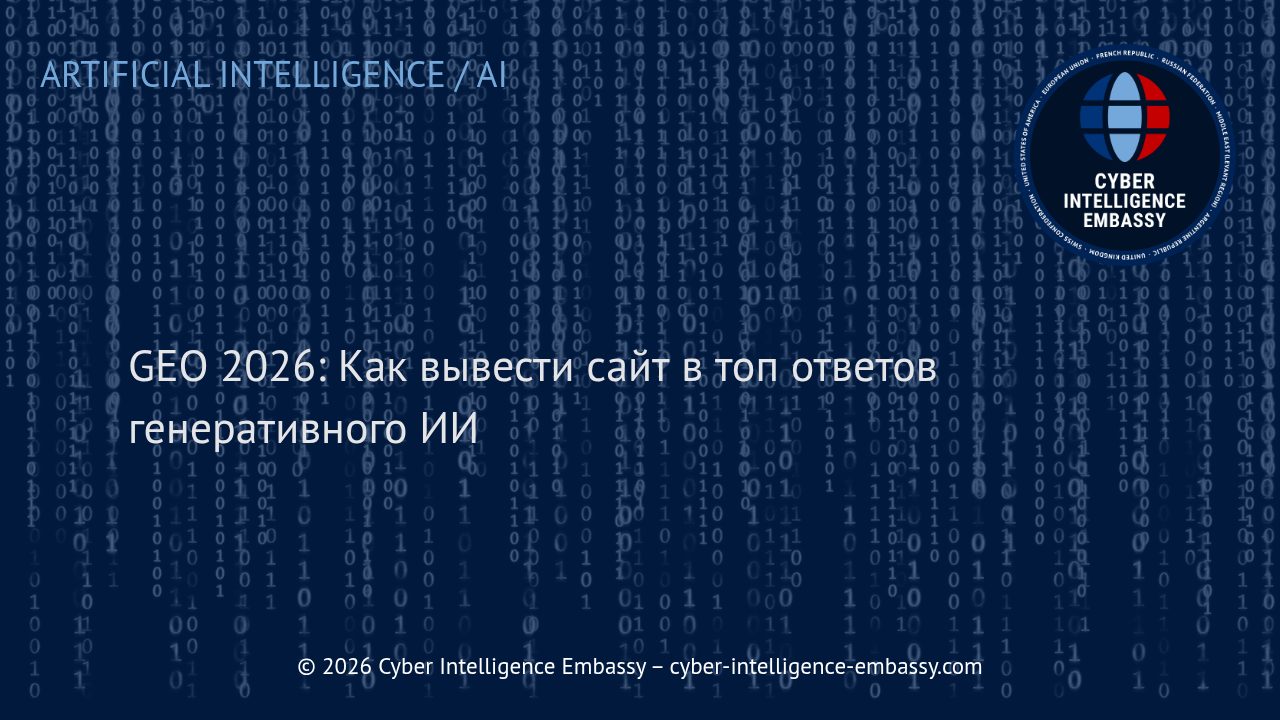 GEO 2026: Как вывести сайт в топ ответов генеративного ИИ
