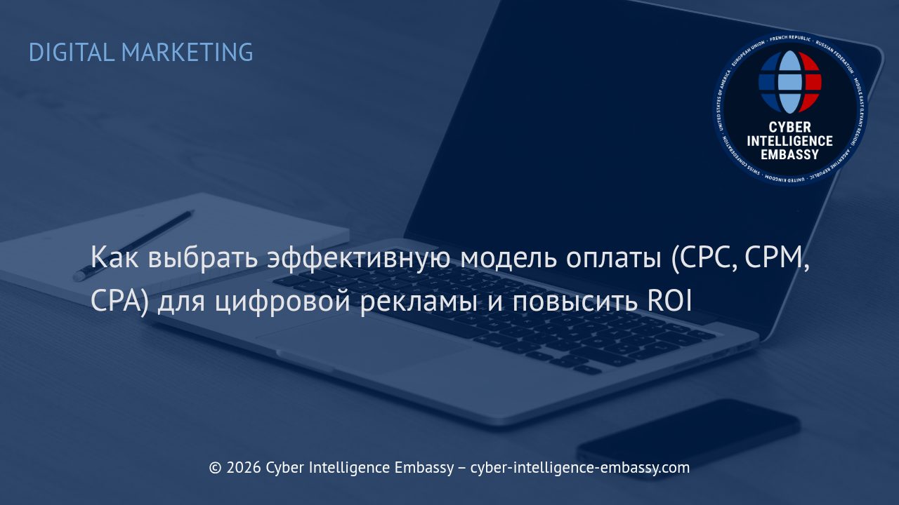 Как выбрать эффективную модель оплаты (CPC, CPM, CPA) для цифровой рекламы и повысить ROI
