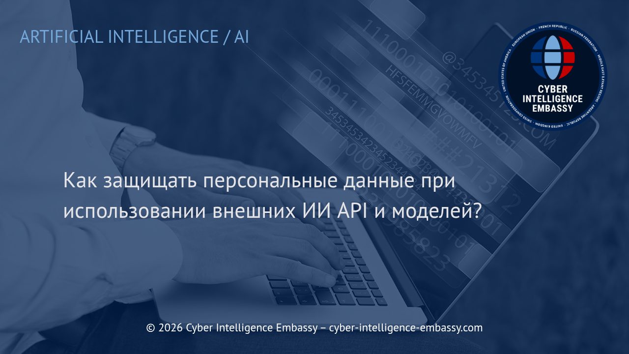 Как защищать персональные данные при использовании внешних ИИ API и моделей?