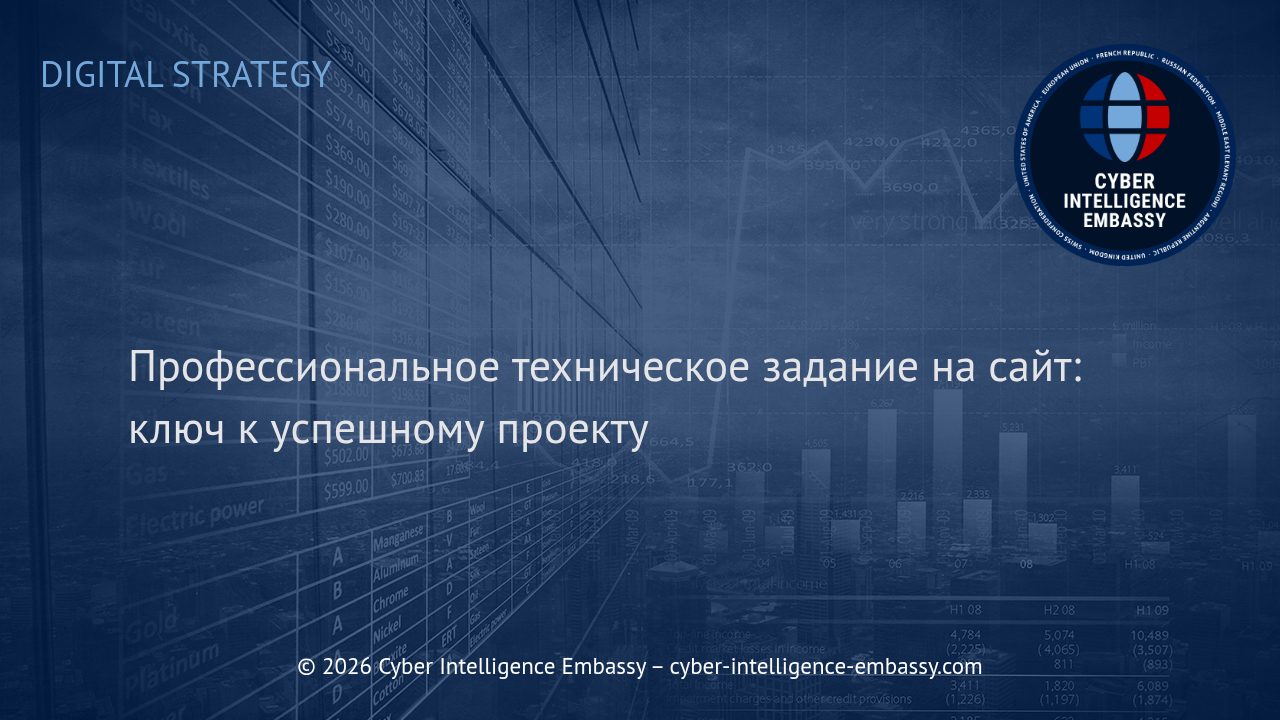 Профессиональное техническое задание на сайт: ключ к успешному проекту