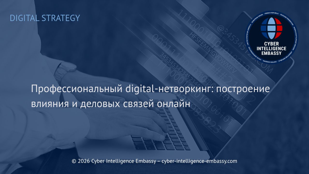 Профессиональный digital-нетворкинг: построение влияния и деловых связей онлайн